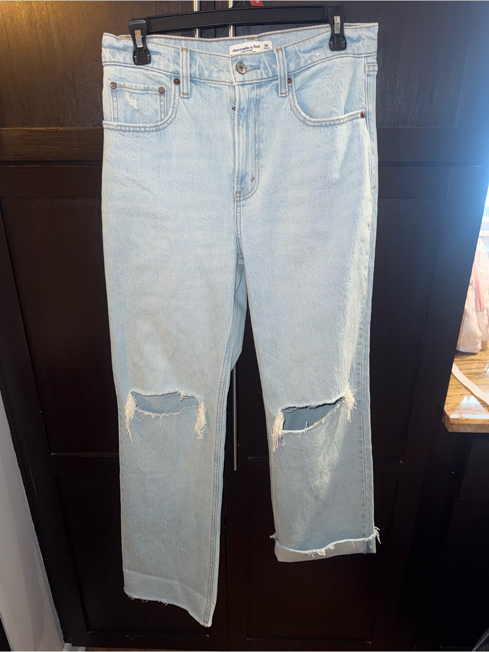 Abercrombie High Rise 90s Relaxed Ripped Jeans Size 28 Regular